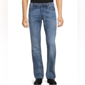 Diesel Safado-X Jeans 34 x 30 Straight Leg Button Fly Pants‎ Medium Light Wash